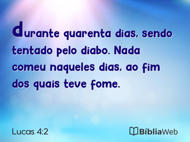 Lucas 4:2 em imagem para compartilhar