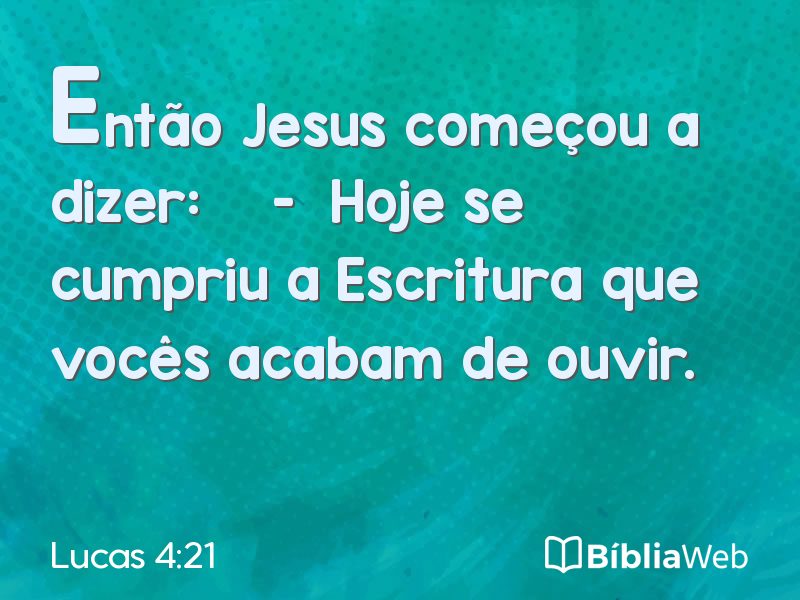 Lucas 4:21 em imagem para compartilhar