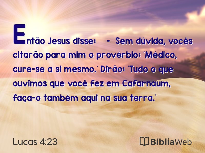 Lucas 4:23 em imagem para compartilhar