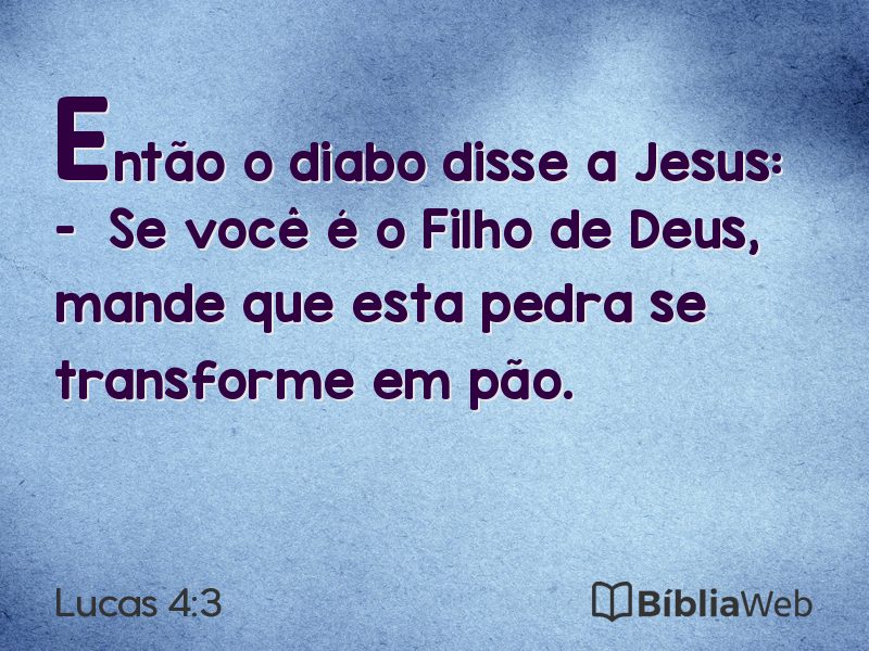 Lucas 4:3 em imagem para compartilhar