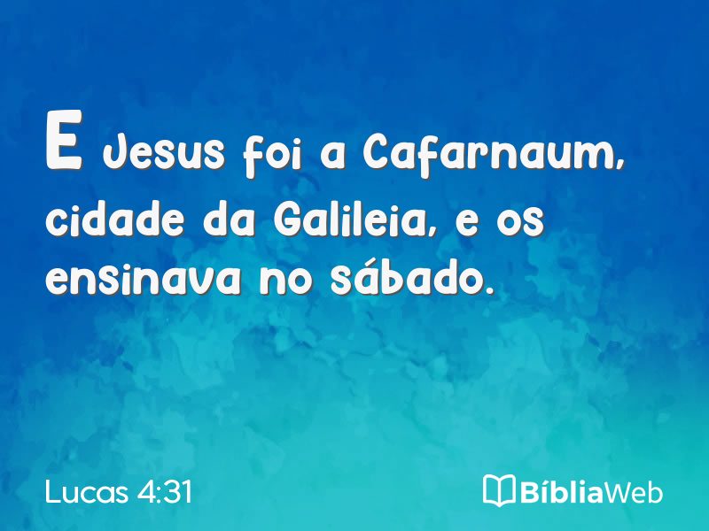 Lucas 4:31 em imagem para compartilhar