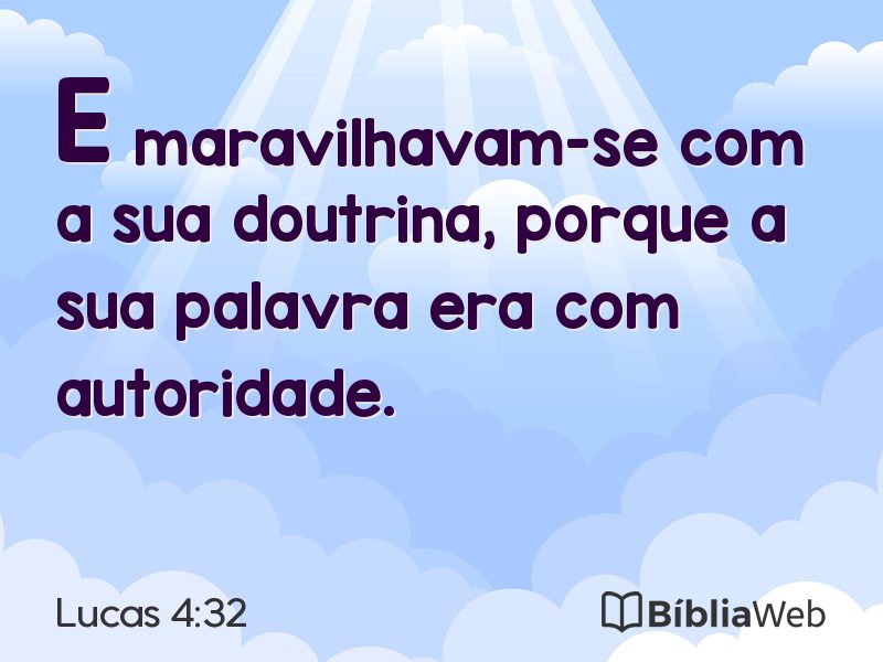 Lucas 4:32 em imagem para compartilhar