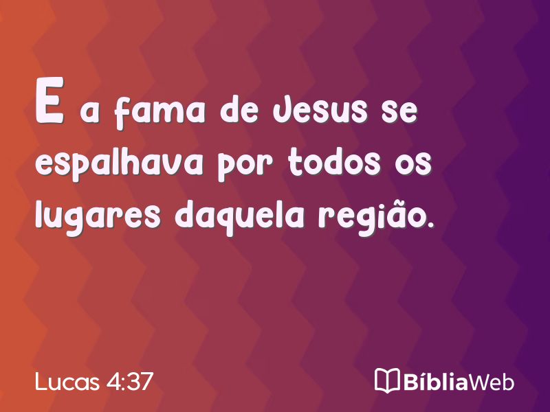 Lucas 4:37 em imagem para compartilhar