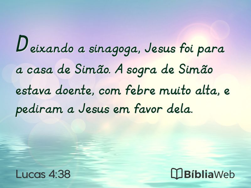 Lucas 4:38 em imagem para compartilhar