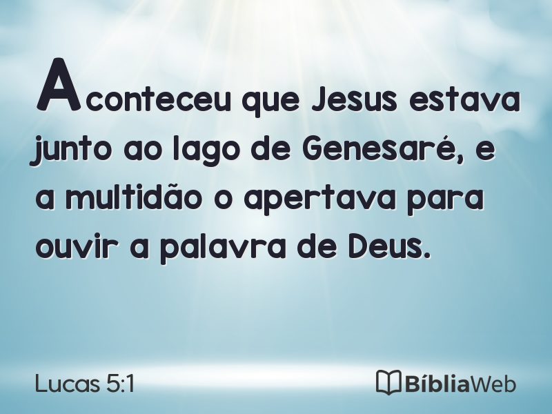 Lucas 5:1 em imagem para compartilhar