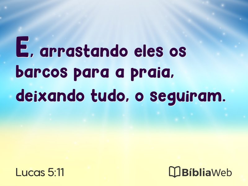 Lucas 5:11 em imagem para compartilhar