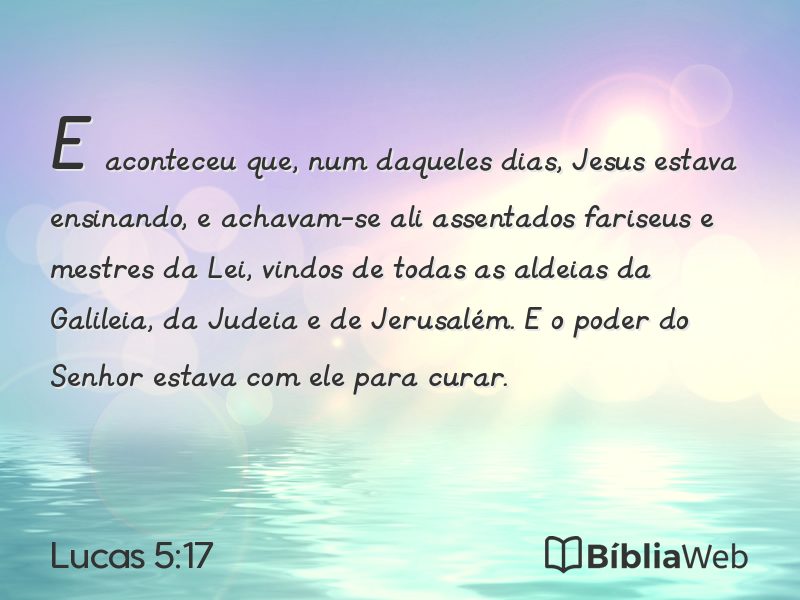 Lucas 5:17 em imagem para compartilhar