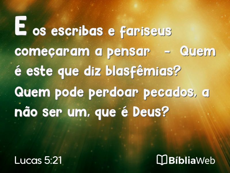 Lucas 5:21 em imagem para compartilhar