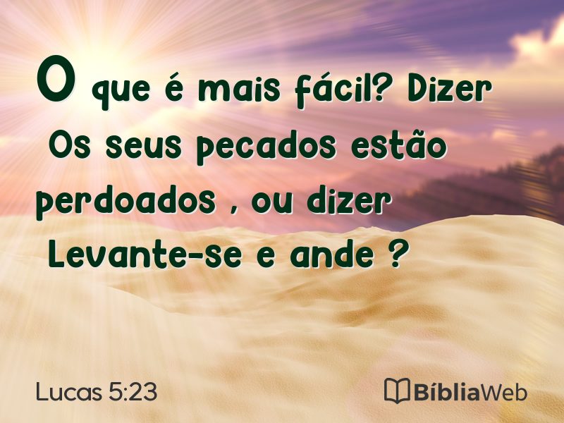 Lucas 5:23 em imagem para compartilhar