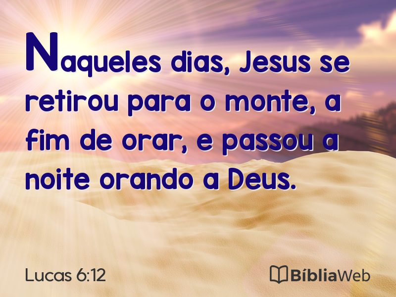 Lucas 6:12 em imagem para compartilhar