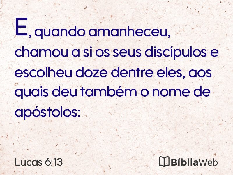 Lucas 6:13 em imagem para compartilhar