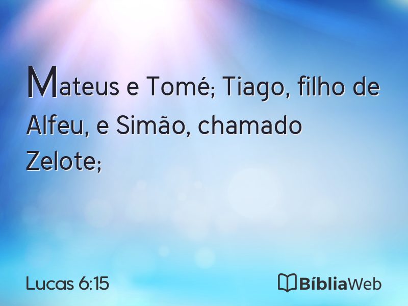 Lucas 6:15 em imagem para compartilhar