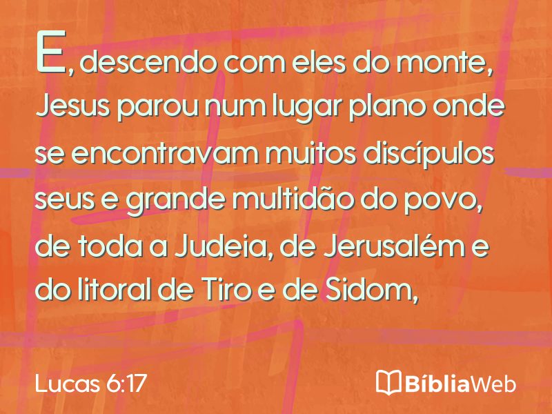 Lucas 6:17 em imagem para compartilhar