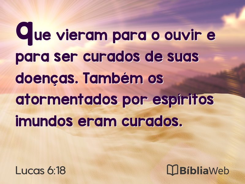 Lucas 6:18 em imagem para compartilhar