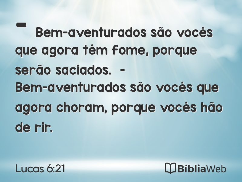 Lucas 6:21 em imagem para compartilhar