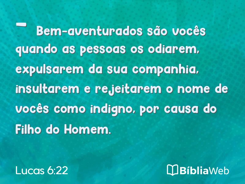 Lucas 6:22 em imagem para compartilhar