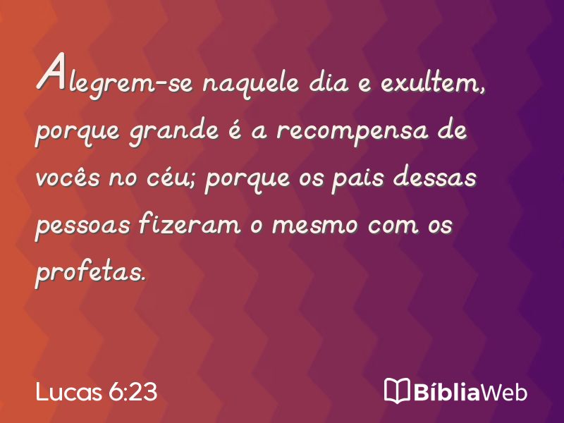 Lucas 6:23 em imagem para compartilhar