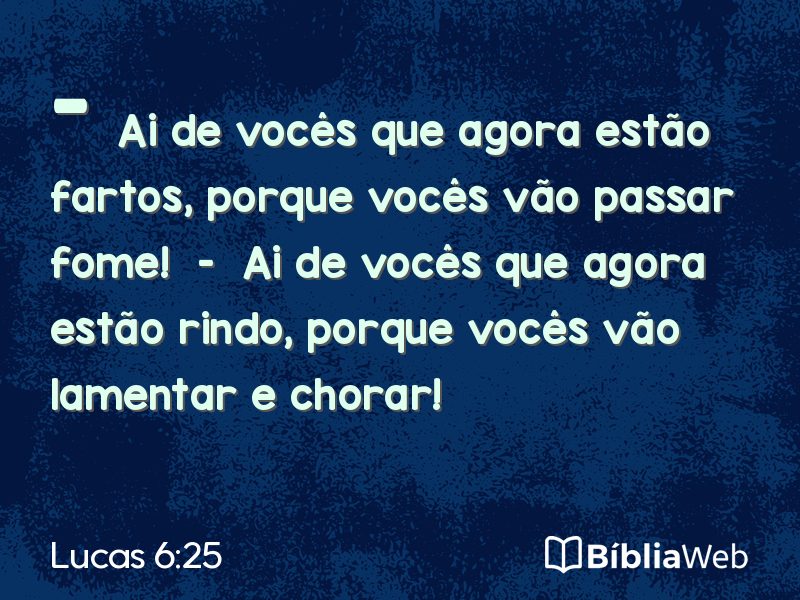 Lucas 6:25 em imagem para compartilhar