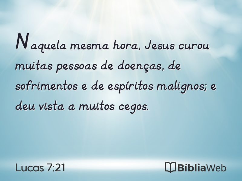Lucas 7:21 em imagem para compartilhar