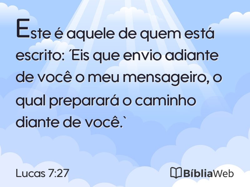 Lucas 7:27 em imagem para compartilhar