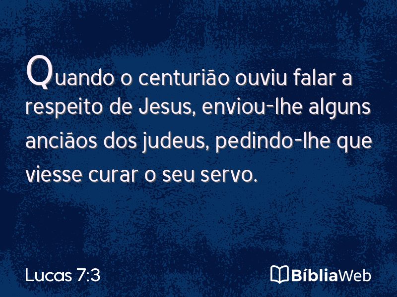 Lucas 7:3 em imagem para compartilhar