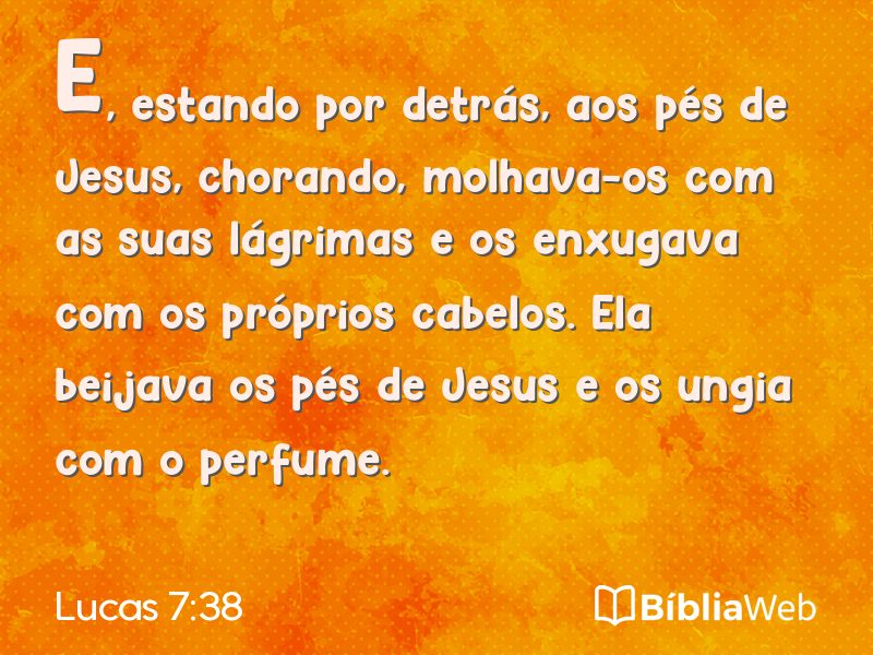 Lucas 7:38 em imagem para compartilhar