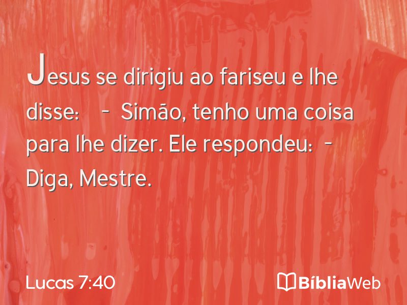 Lucas 7:40 em imagem para compartilhar