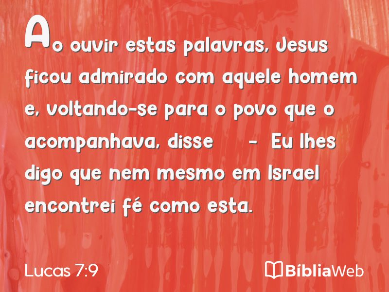 Lucas 7:9 em imagem para compartilhar