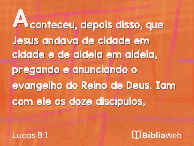 Lucas 8:1 em imagem para compartilhar