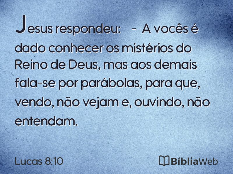 Lucas 8:10 em imagem para compartilhar