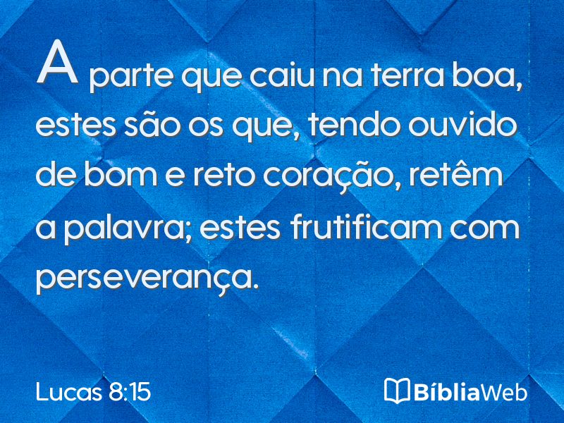 Lucas 8:15 em imagem para compartilhar