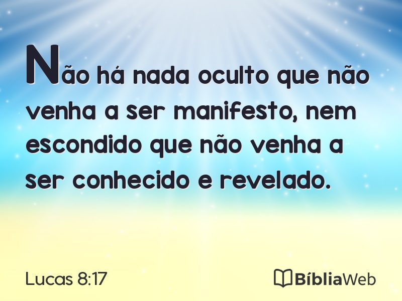 Lucas 8:17 em imagem para compartilhar