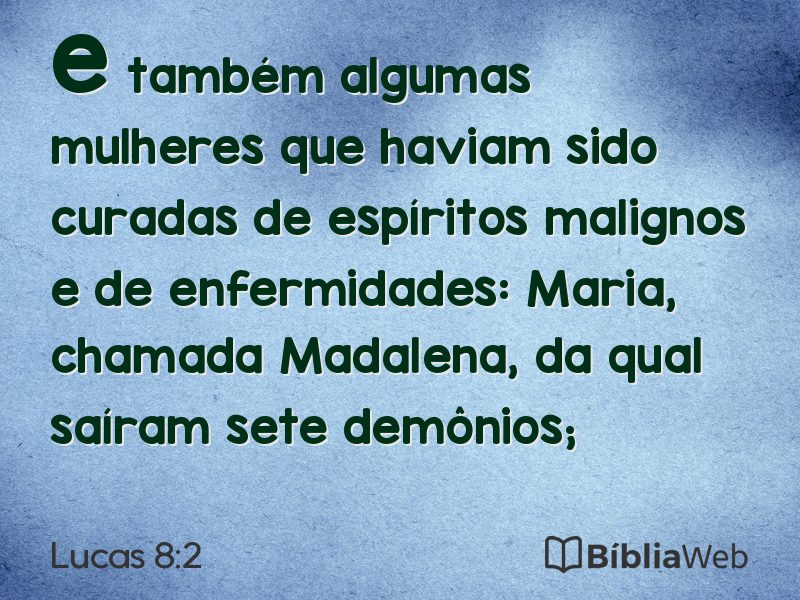 Lucas 8:2 em imagem para compartilhar