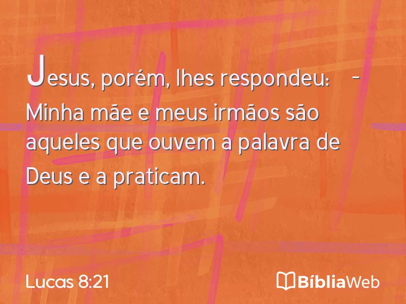 Lucas 8:21 em imagem para compartilhar