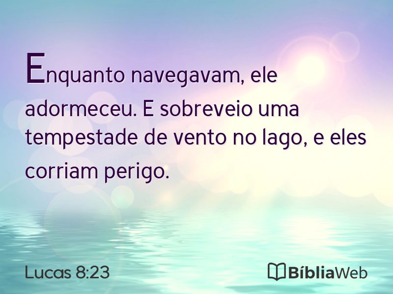 Lucas 8:23 em imagem para compartilhar