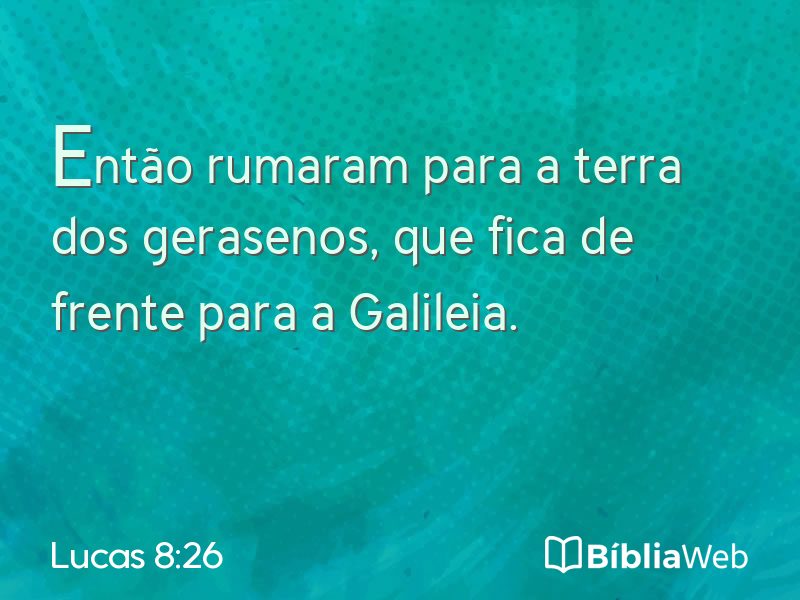Lucas 8:26 em imagem para compartilhar