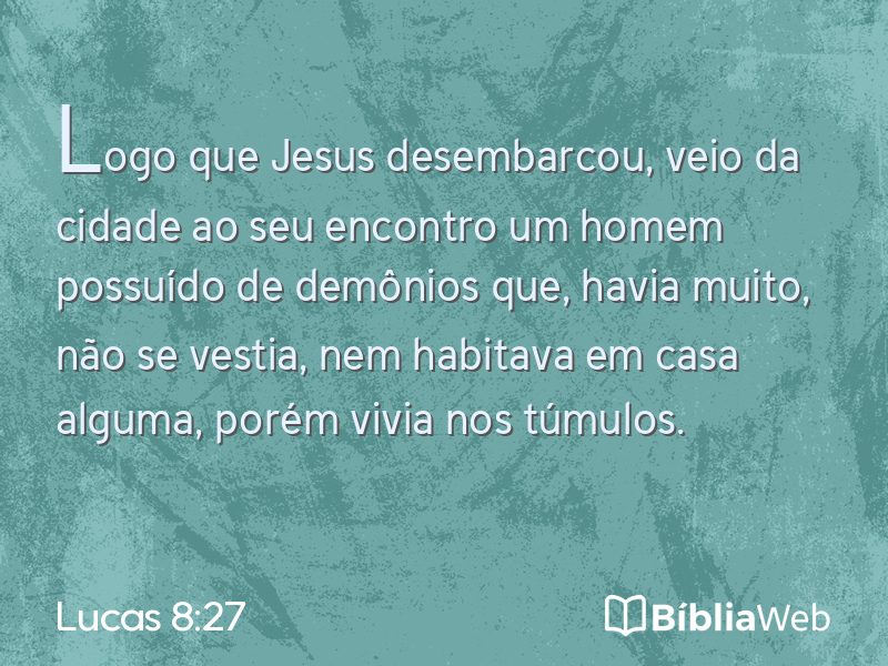 Lucas 8:27 em imagem para compartilhar