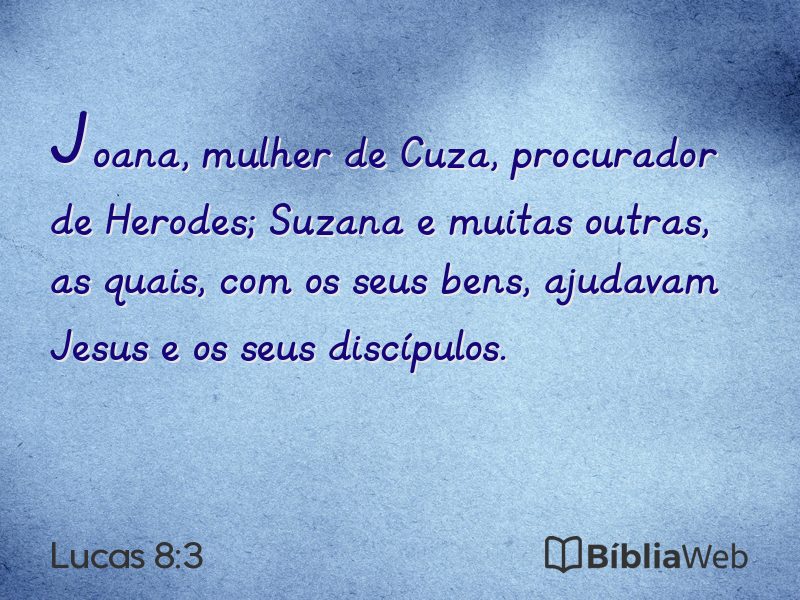 Lucas 8:3 em imagem para compartilhar