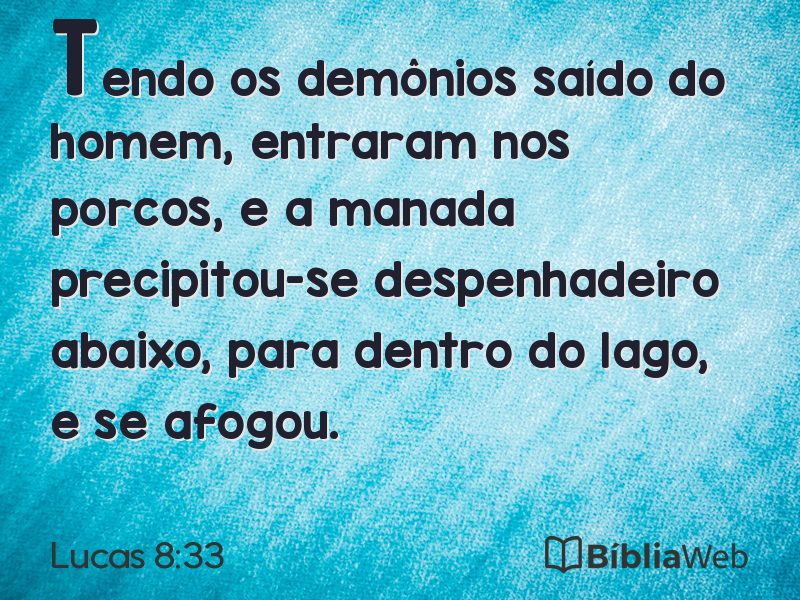 Lucas 8:33 em imagem para compartilhar