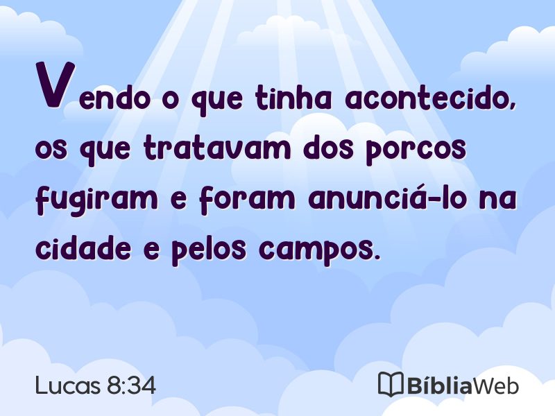 Lucas 8:34 em imagem para compartilhar