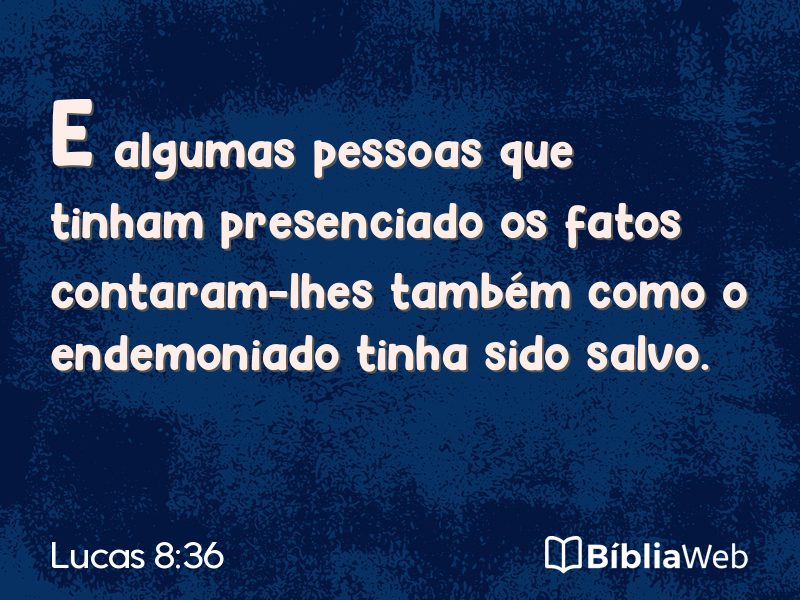 Lucas 8:36 em imagem para compartilhar