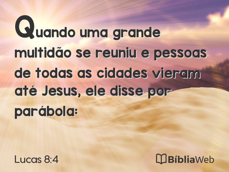 Lucas 8:4 em imagem para compartilhar