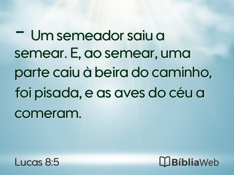 Lucas 8:5 em imagem para compartilhar