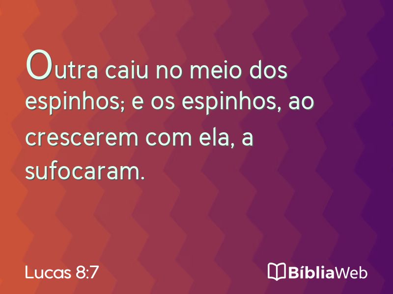 Lucas 8:7 em imagem para compartilhar