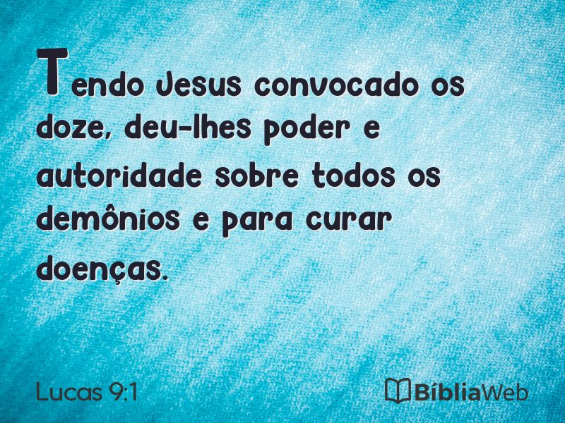 Lucas 9:1 em imagem para compartilhar