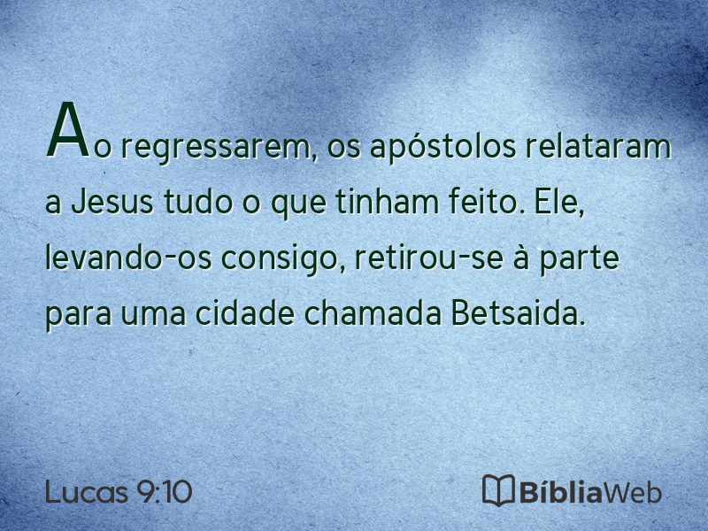 Lucas 9:10 em imagem para compartilhar