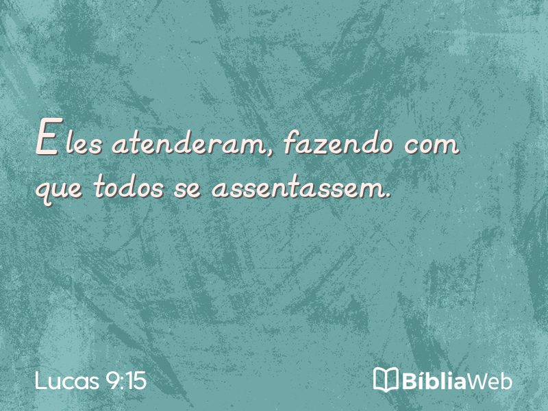 Lucas 9:15 em imagem para compartilhar
