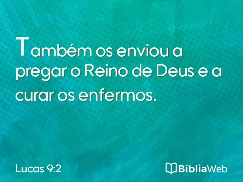 Lucas 9:2 em imagem para compartilhar