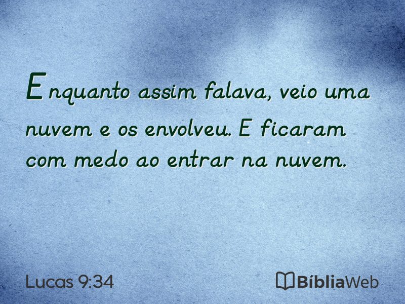 Lucas 9:34 em imagem para compartilhar