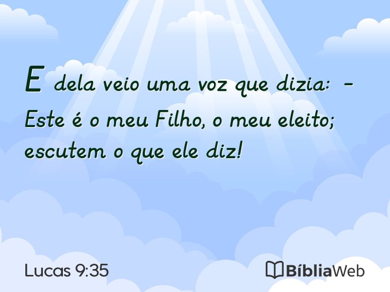 Lucas 9:35 em imagem para compartilhar
